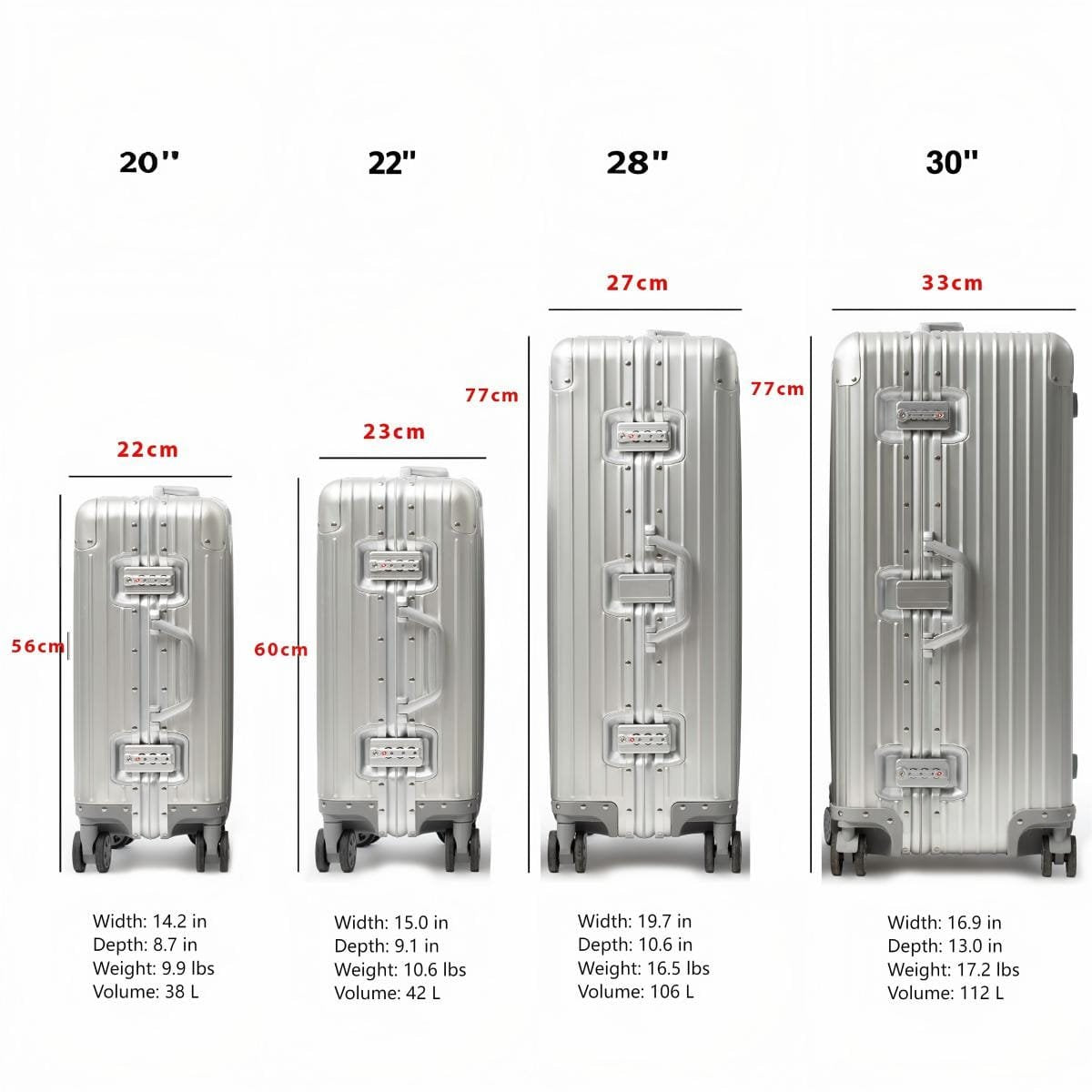 Lyvoi Horizon Aluminum Suitcase